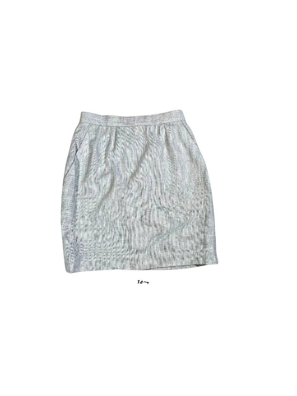 Vintage Evan Picone Mini Skirt Xsm Gray Tweed Pockets Pleated Line